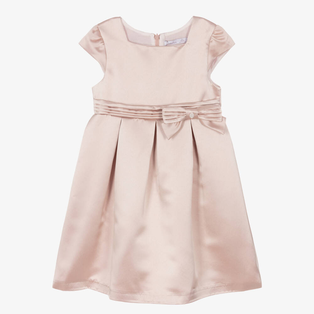 Patachou-Girls Dusty Rose Satin Gown | Childrensalon Outlet