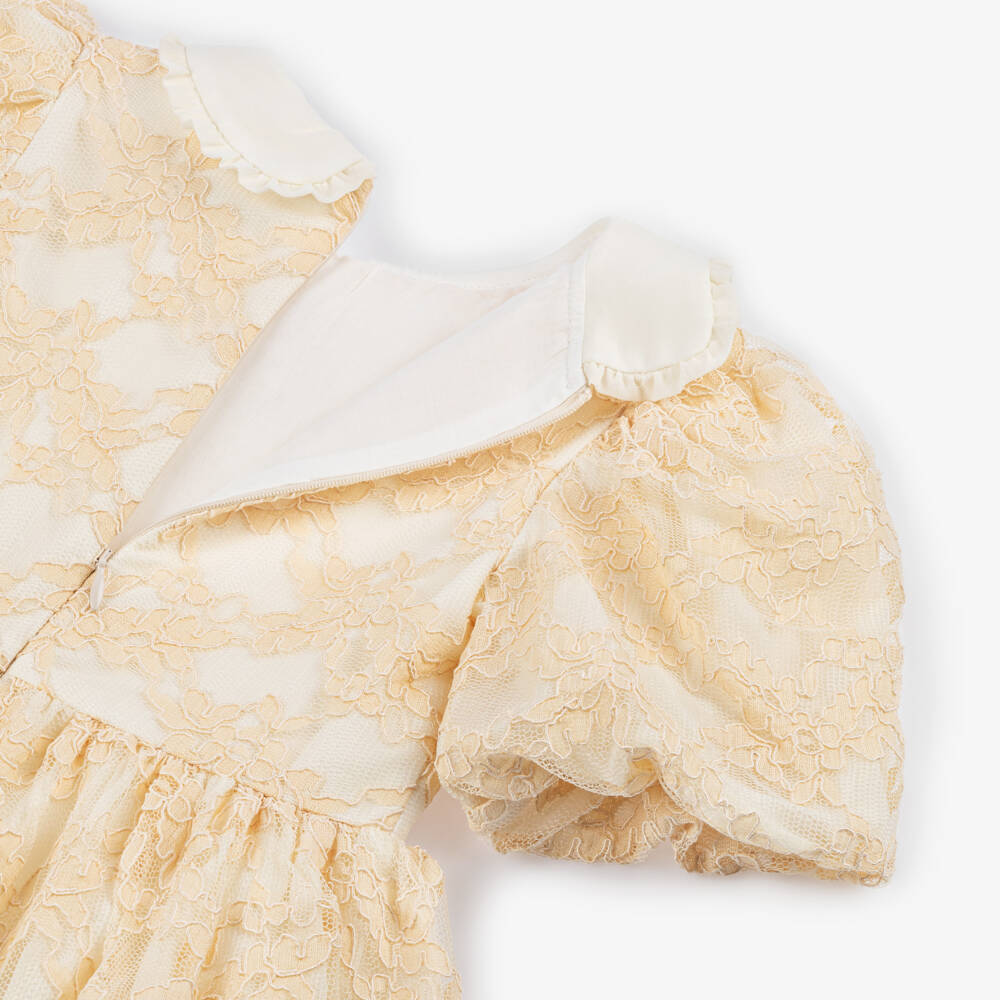 Patachou-Элегантное бежевое платье с бантом для девочек | Childrensalon Outlet