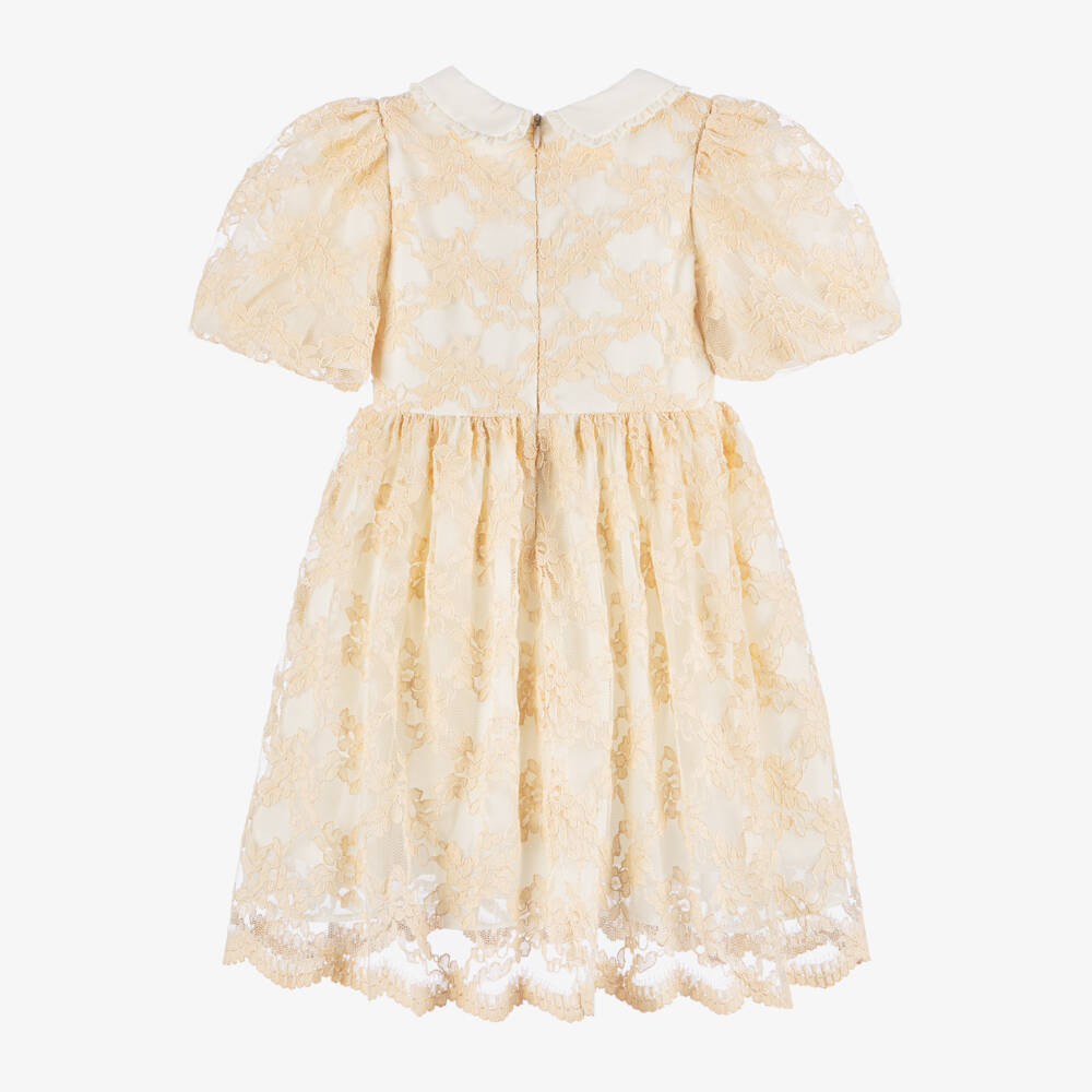 Patachou-Элегантное бежевое платье с бантом для девочек | Childrensalon Outlet