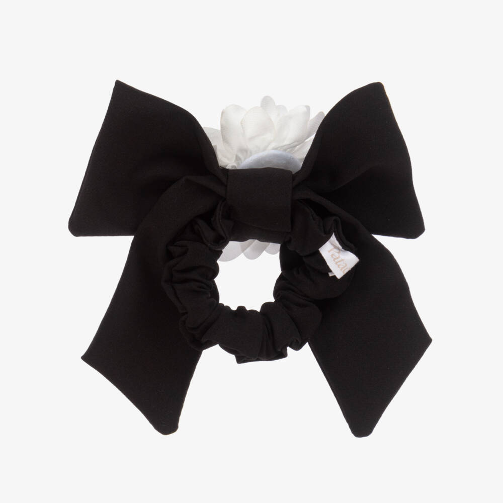 Patachou-طوق شعر فاخر باللون الأسود مزين بالورود للبنات | Childrensalon Outlet