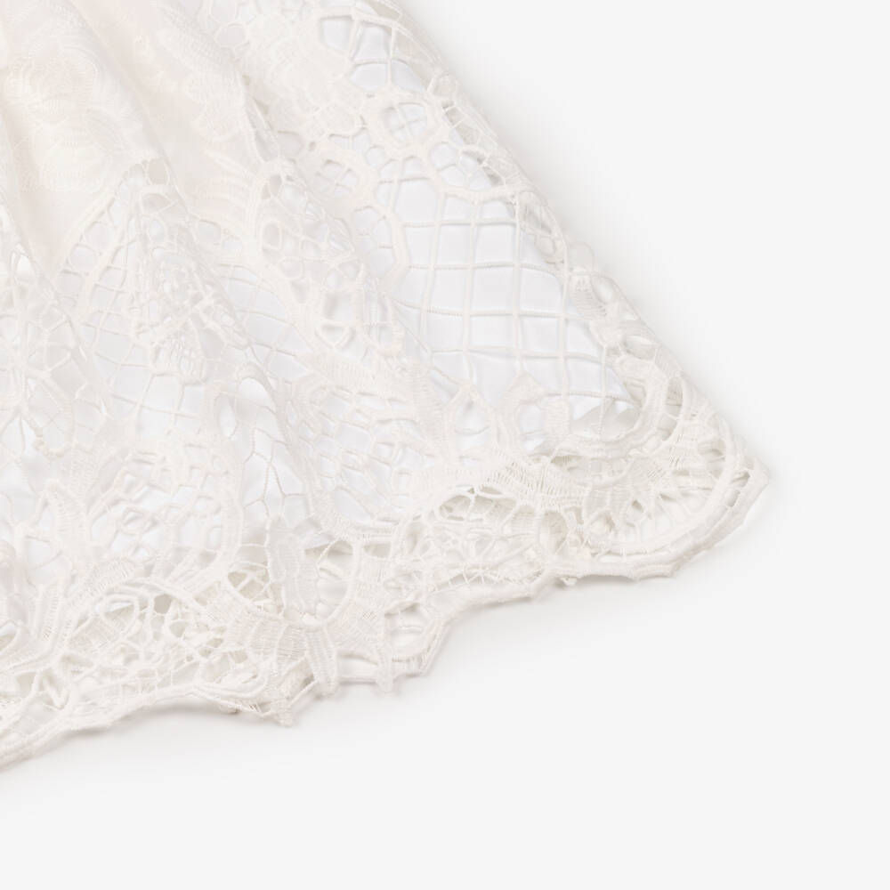 Patachou-Girls Elegant Floral Cotton Lace Dress | Childrensalon Outlet