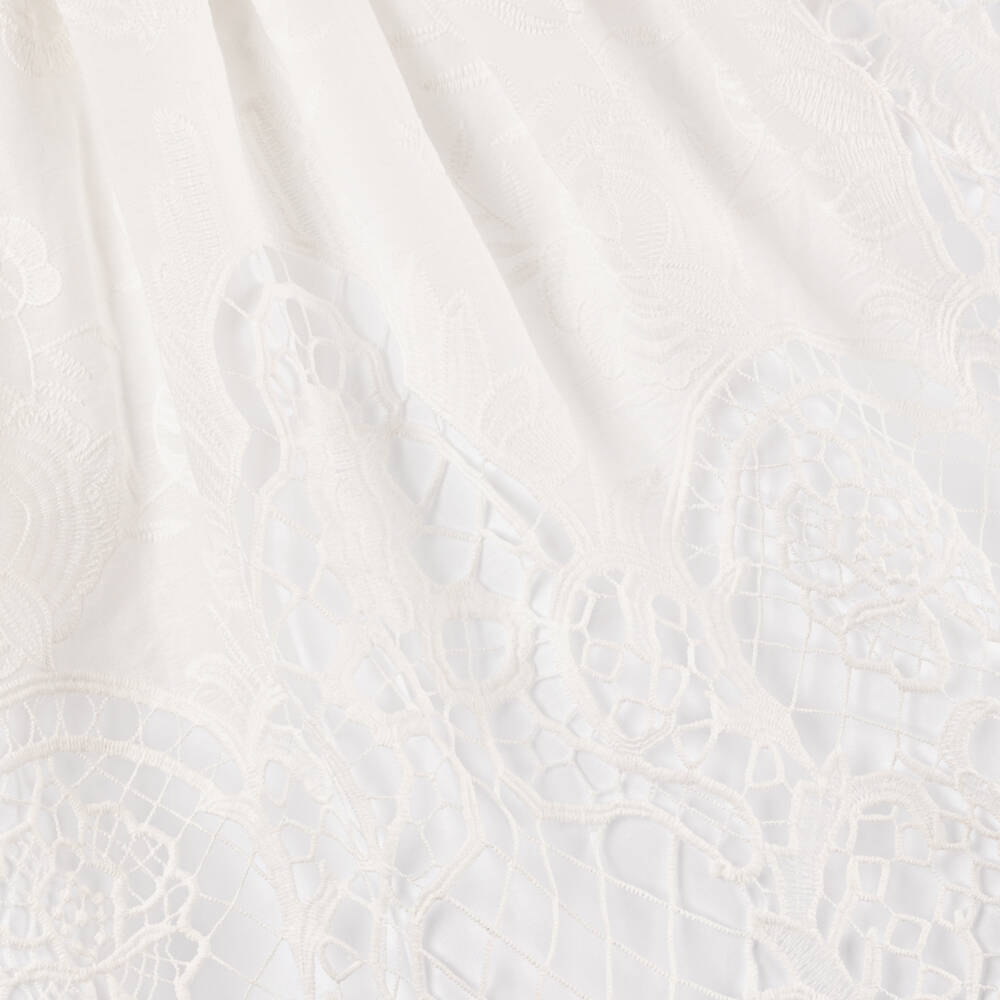 Patachou-Girls Elegant Floral Cotton Lace Dress | Childrensalon Outlet