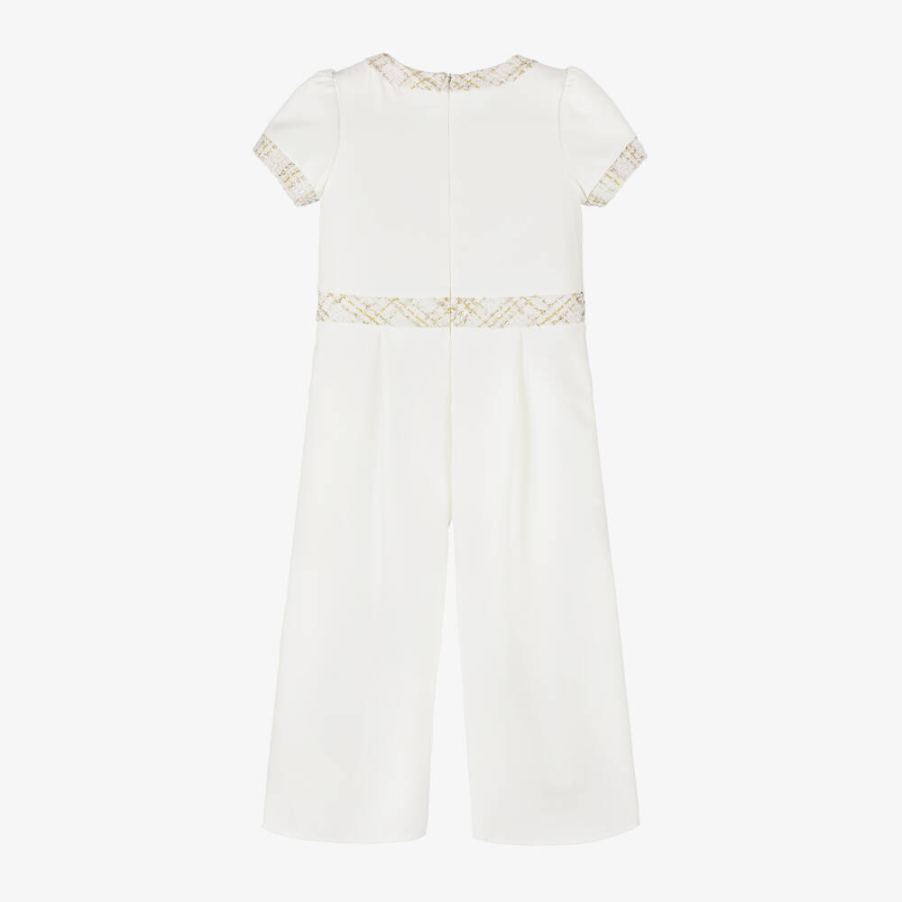 Patachou-Элегантный кремовый комбинезон для девочек | Childrensalon Outlet