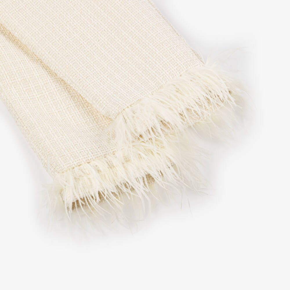 Patachou-Элегантный кремовый твидовый ансамбль для девочек | Childrensalon Outlet