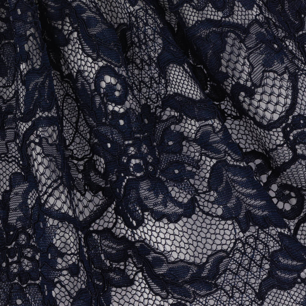 Patachou-Girls Elegant Navy Lace Dress | Childrensalon Outlet