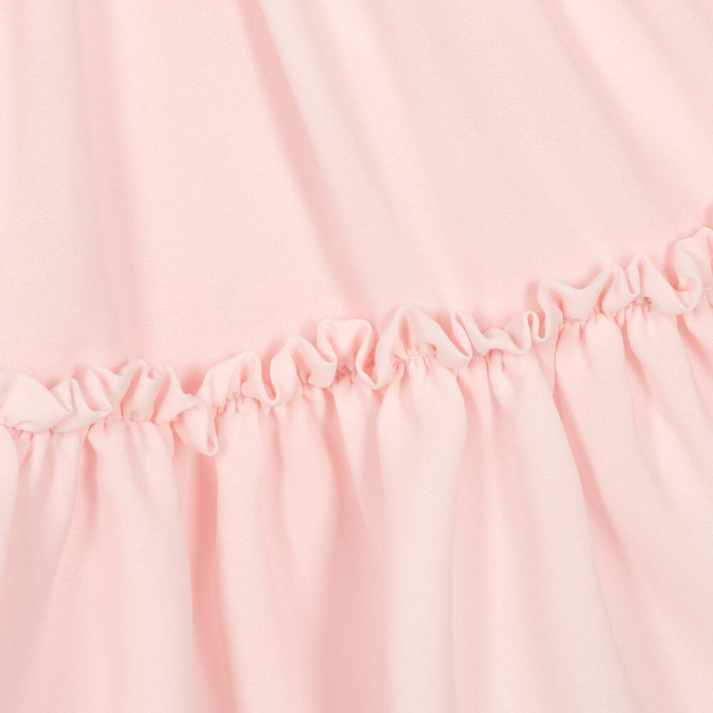 Patachou-Girls Elegant Pink Tweed & Chiffon Dress | Childrensalon Outlet