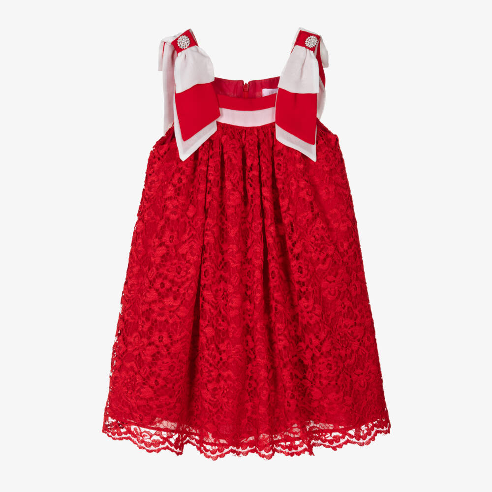 Patachou-Элегантное кружевное платье алого цвета для девочек | Childrensalon Outlet