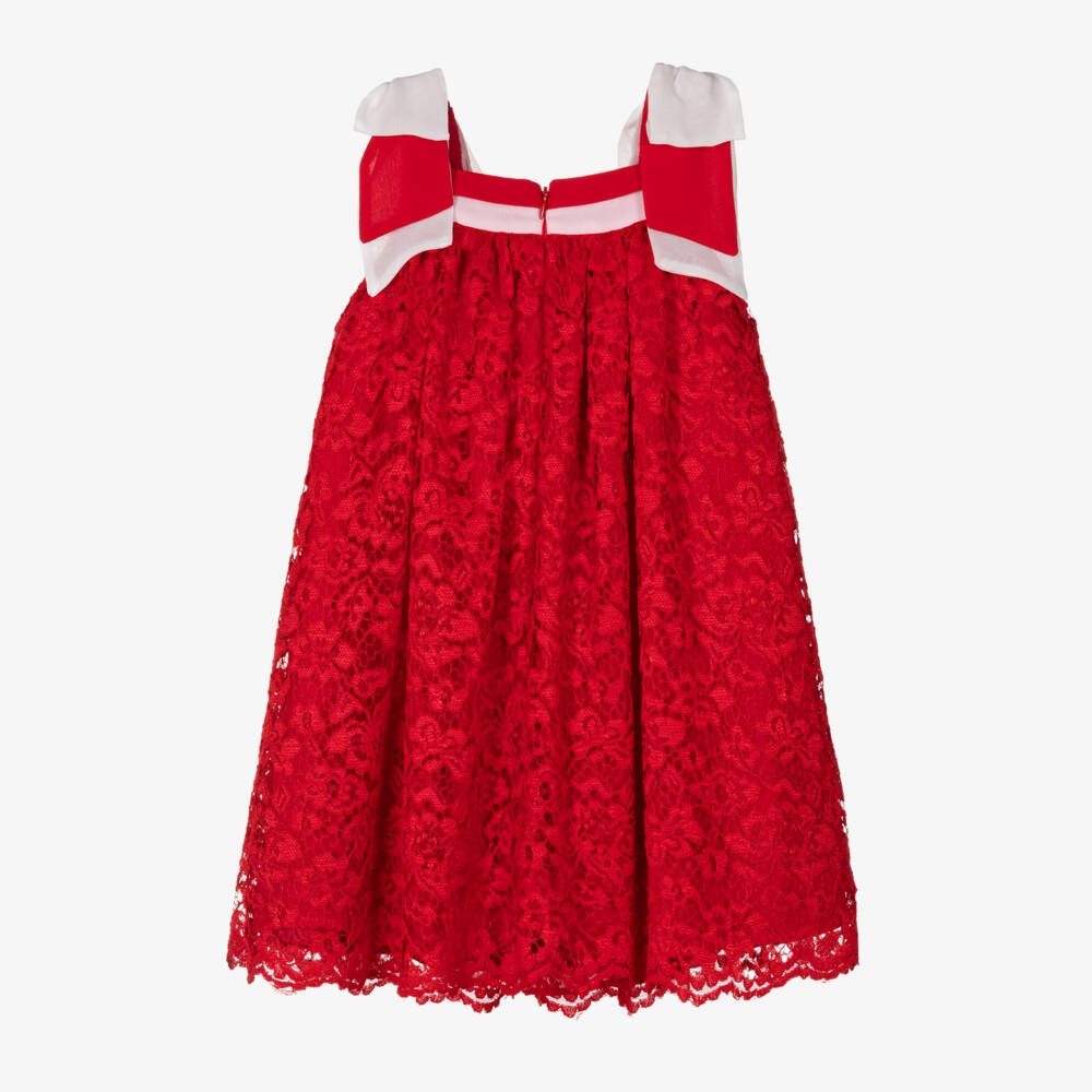 Patachou-Элегантное кружевное платье алого цвета для девочек | Childrensalon Outlet