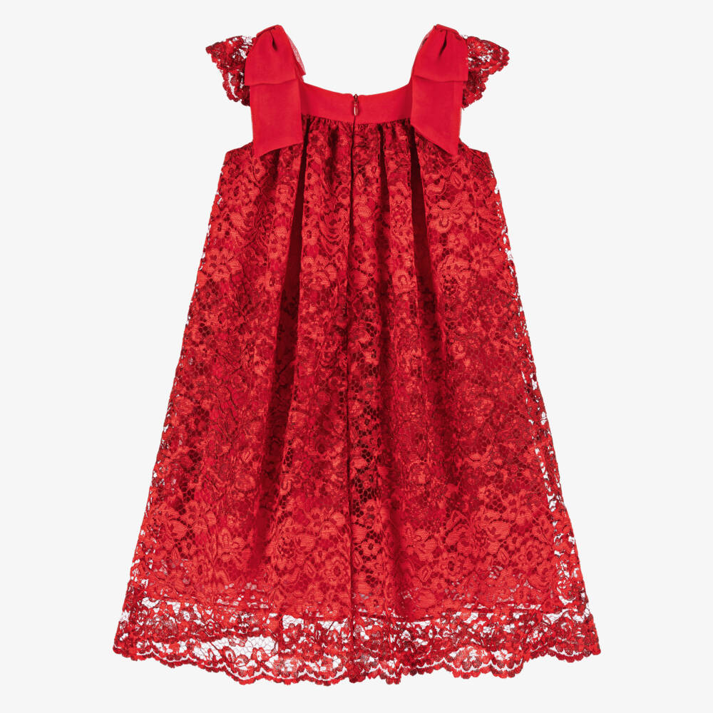 Patachou-Элегантное кружевное платье алого цвета для девочек | Childrensalon Outlet