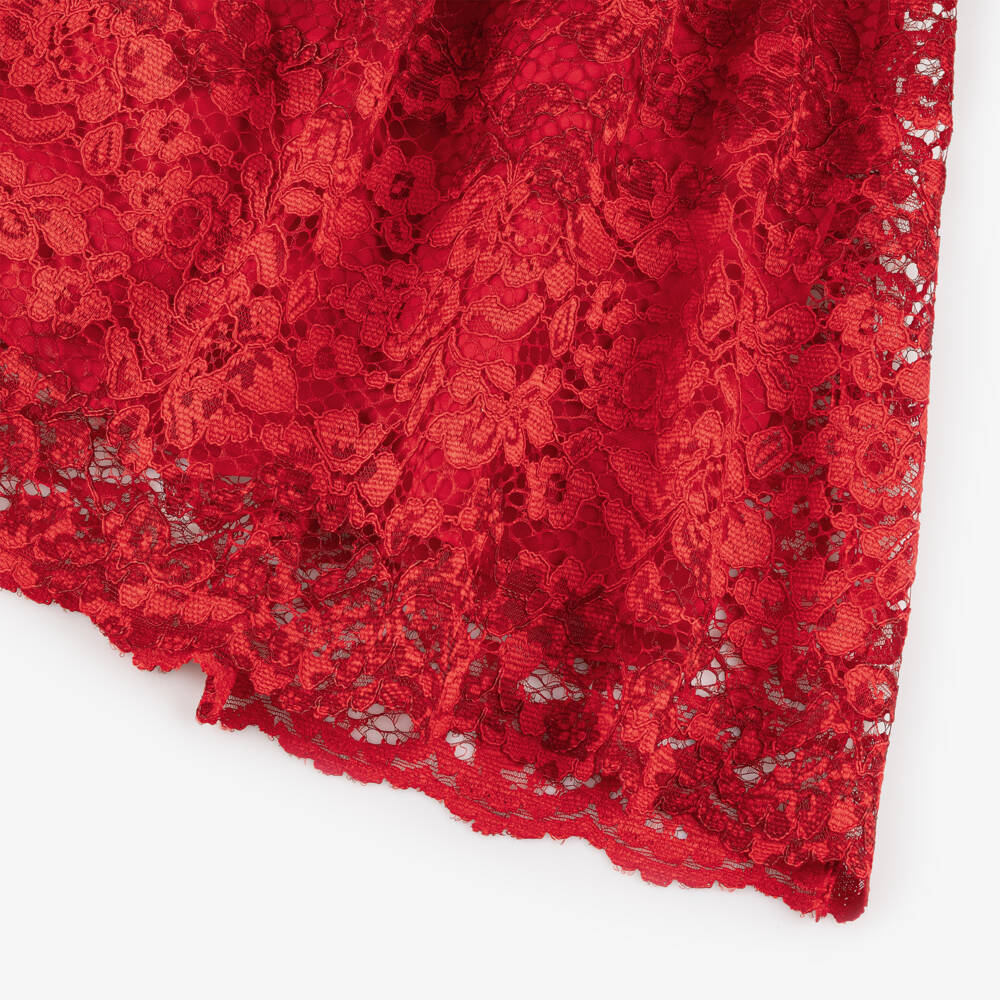 Patachou-Элегантное кружевное платье алого цвета для девочек | Childrensalon Outlet