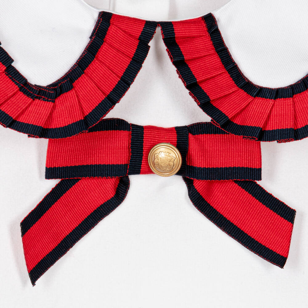 Patachou-Girls Elegant White Bow Blouse | Childrensalon Outlet