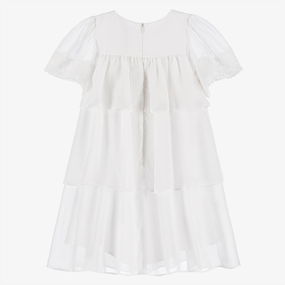 Patachou-Girls Elegant White Chiffon Delight | Childrensalon Outlet