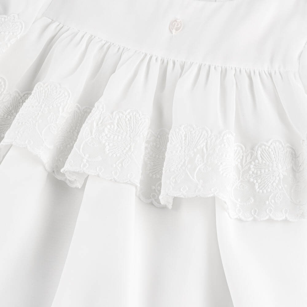 Patachou-Girls Elegant White Chiffon Delight | Childrensalon Outlet