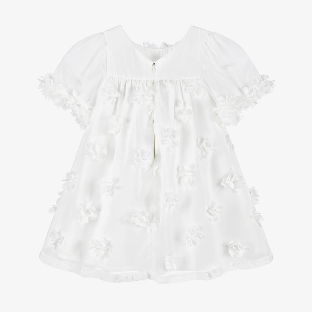 Patachou-Girls Elegant White Floral Frock | Childrensalon Outlet