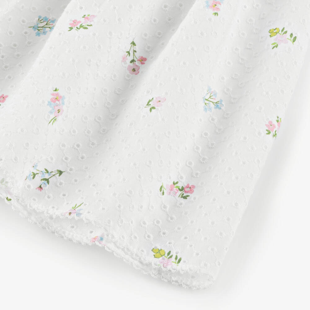 Patachou-فستان أبيض أنيق مزين بالزهور للبنات | Childrensalon Outlet