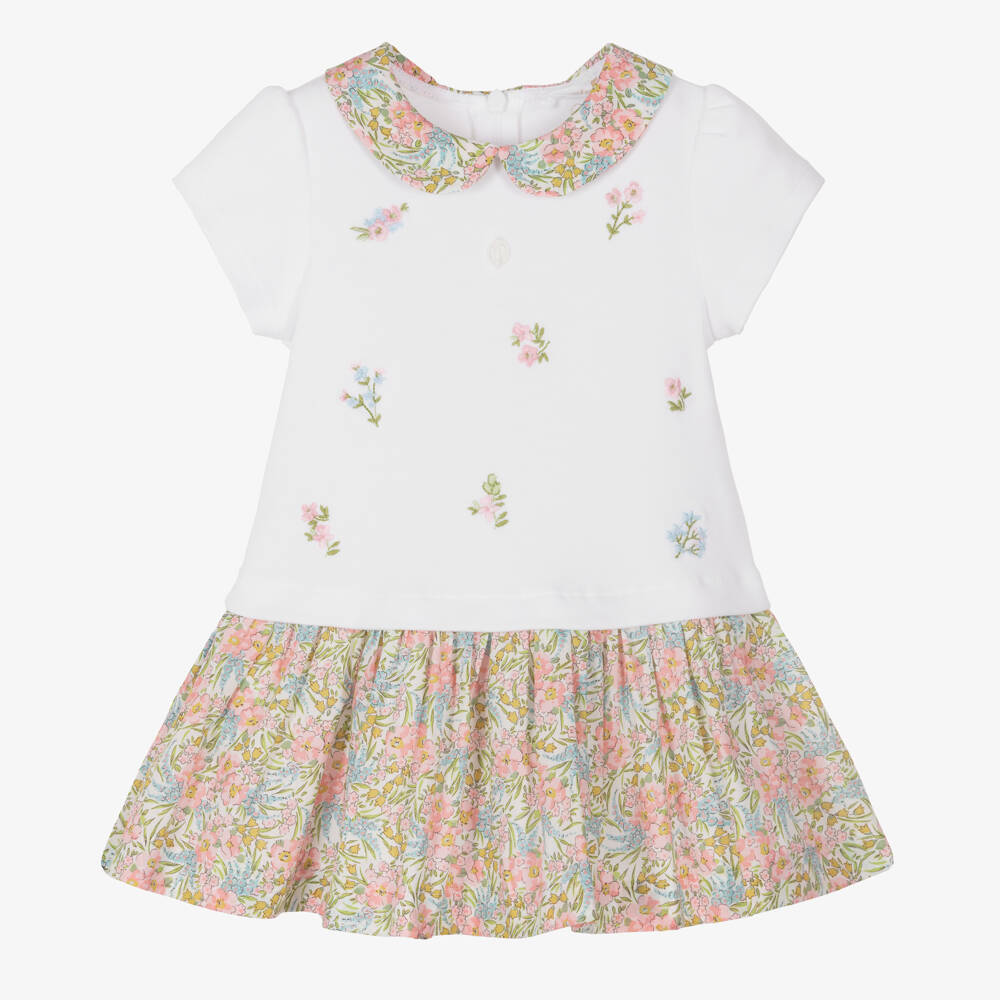 Patachou-Girls Floral Cotton Liberty Dress | Childrensalon Outlet