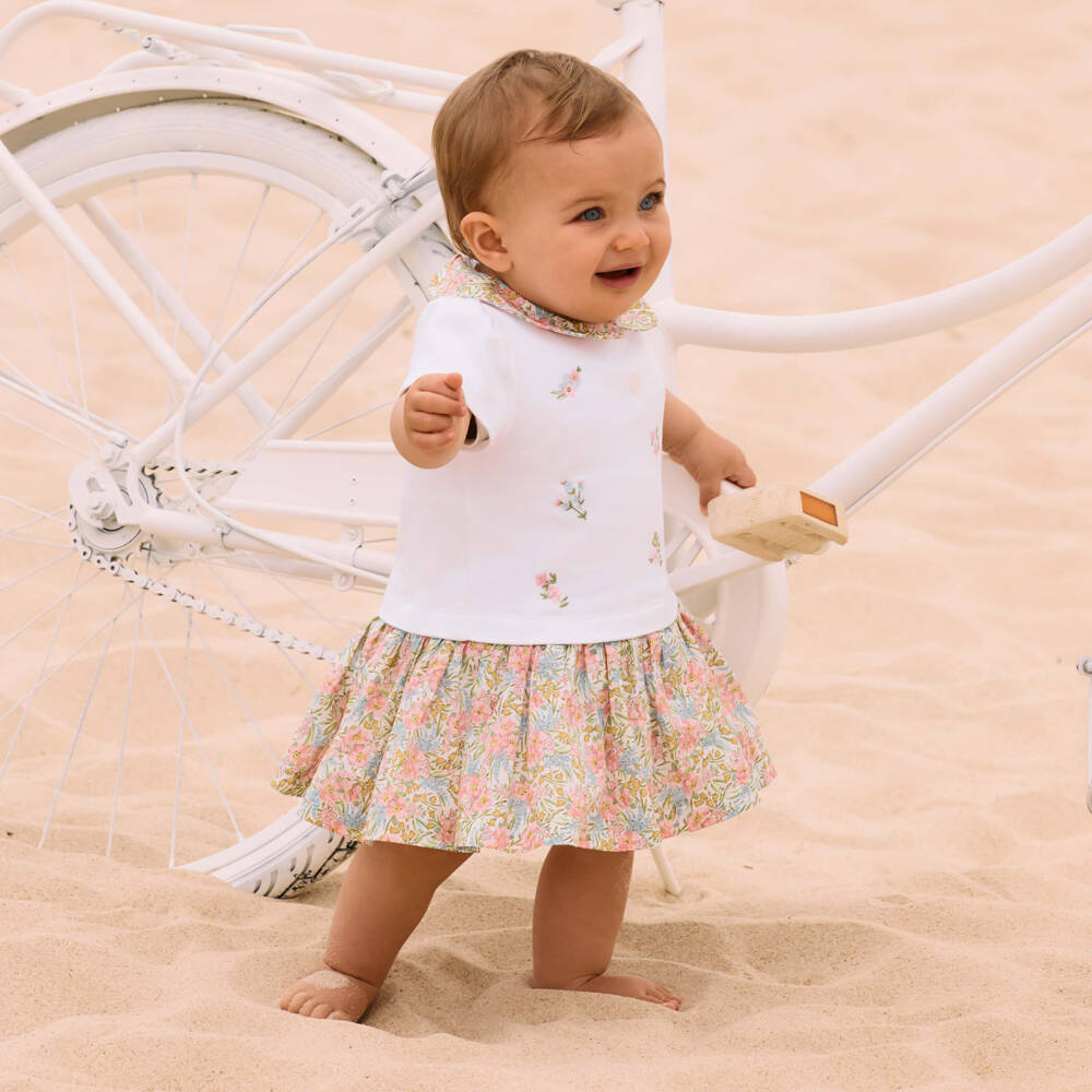 Patachou-Girls Floral Cotton Liberty Dress | Childrensalon Outlet