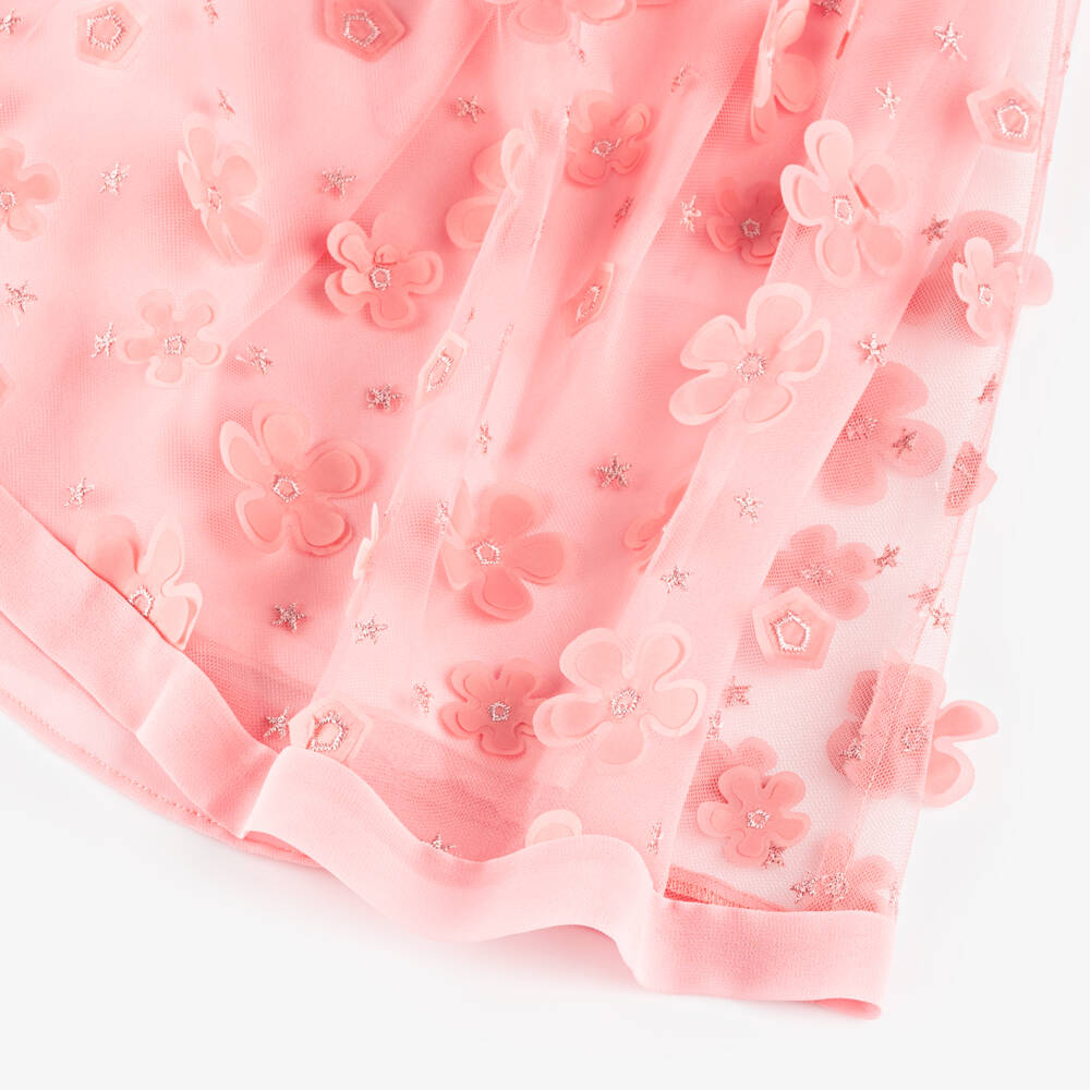 Patachou-Girls Floral Embellished Tulle Frock | Childrensalon Outlet