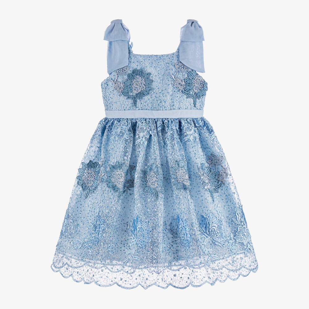 Patachou-Girls Floral Lace Embellished Dress | Childrensalon Outlet