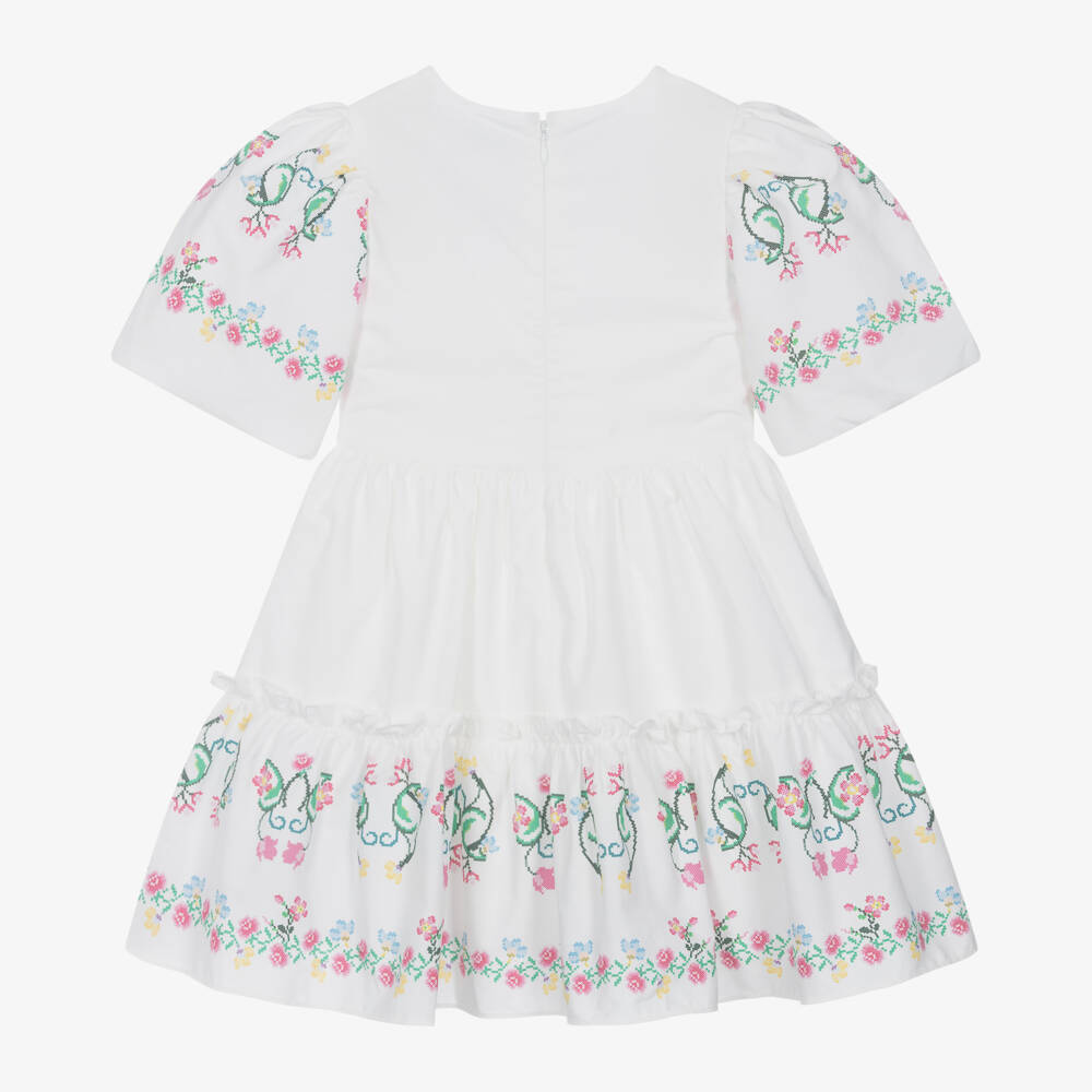 Patachou-Платье из хлопкового поплина с цветочным узором для девочек | Childrensalon Outlet