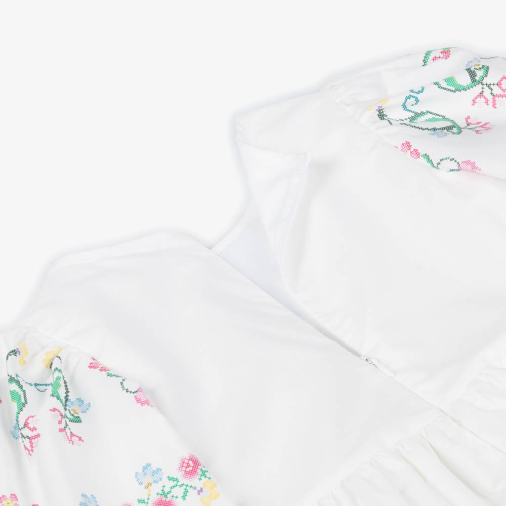 Patachou-Платье из хлопкового поплина с цветочным узором для девочек | Childrensalon Outlet