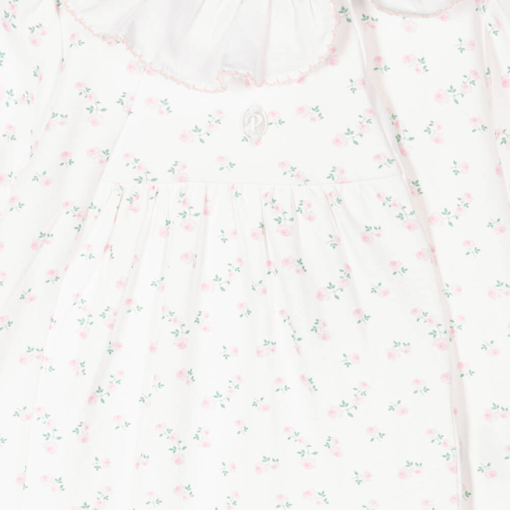Patachou-Girls Floral Ruffle Collar Babygrow | Childrensalon Outlet