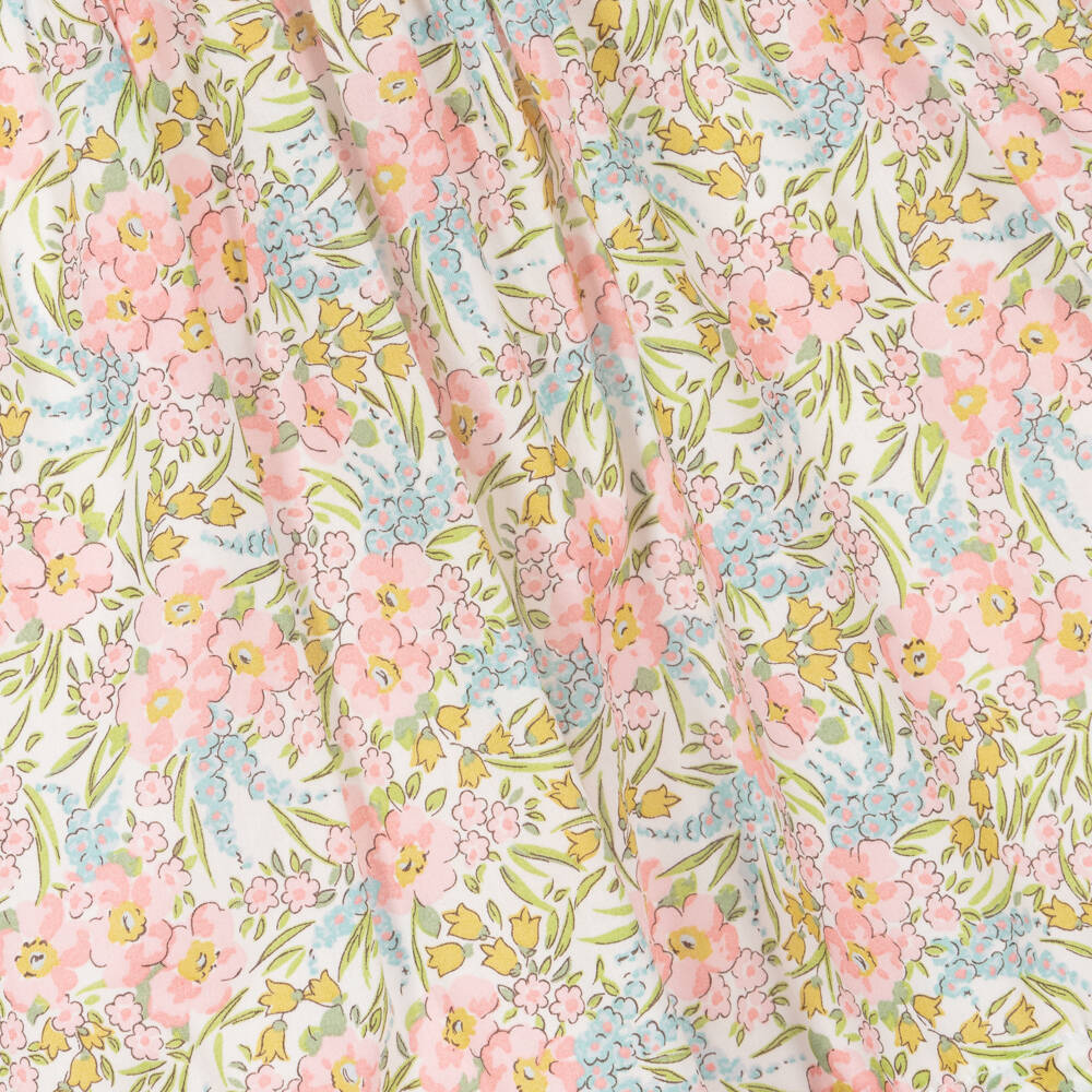 Patachou-Girls Floral Ruffle Cotton Dress | Childrensalon Outlet