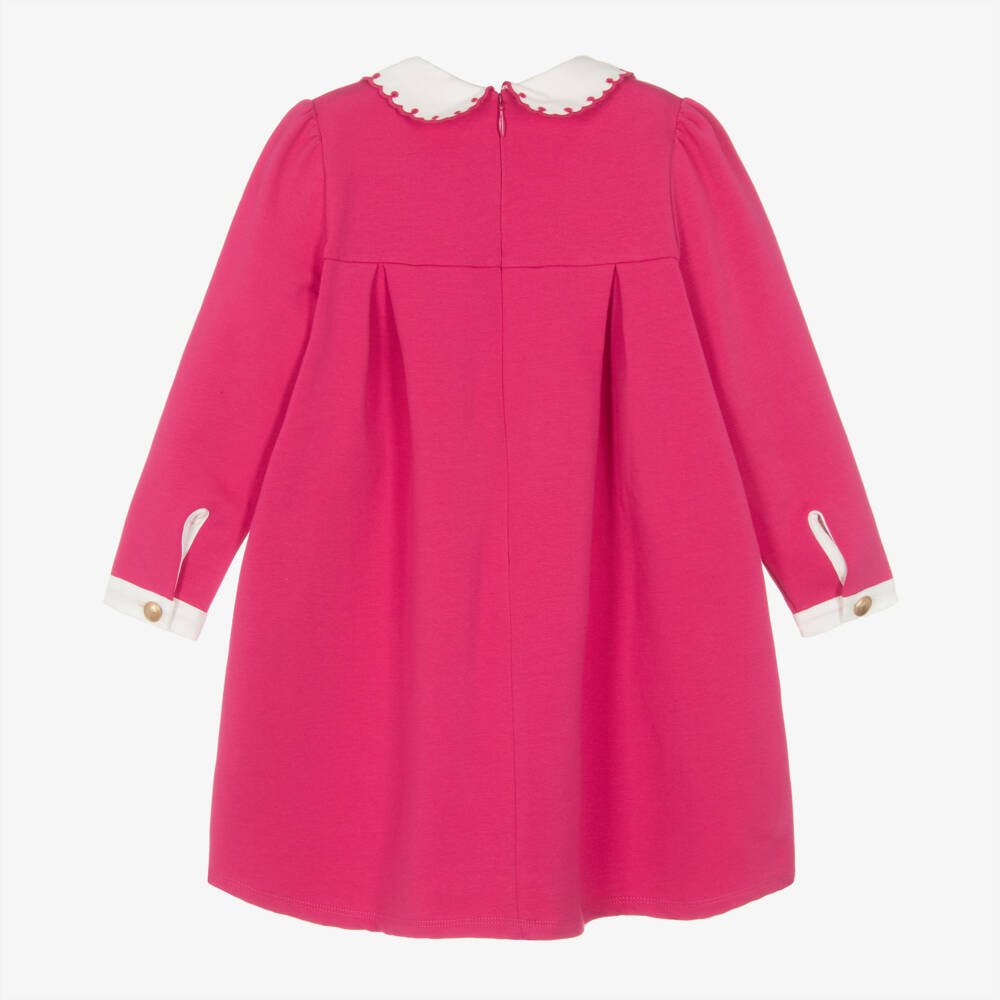 Patachou-فستان قطن جيرسي لون زهري | Childrensalon Outlet