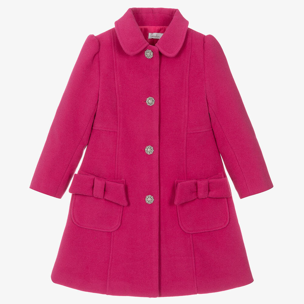 Patachou - Girls Fuchsia Pink Coat | Childrensalon