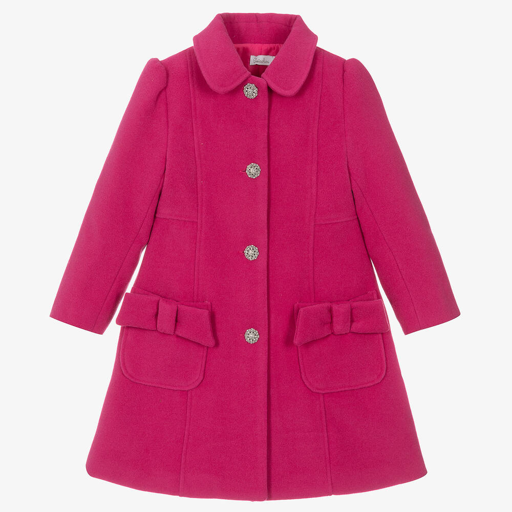 Patachou - Manteau rose fuchsia Fille | Childrensalon