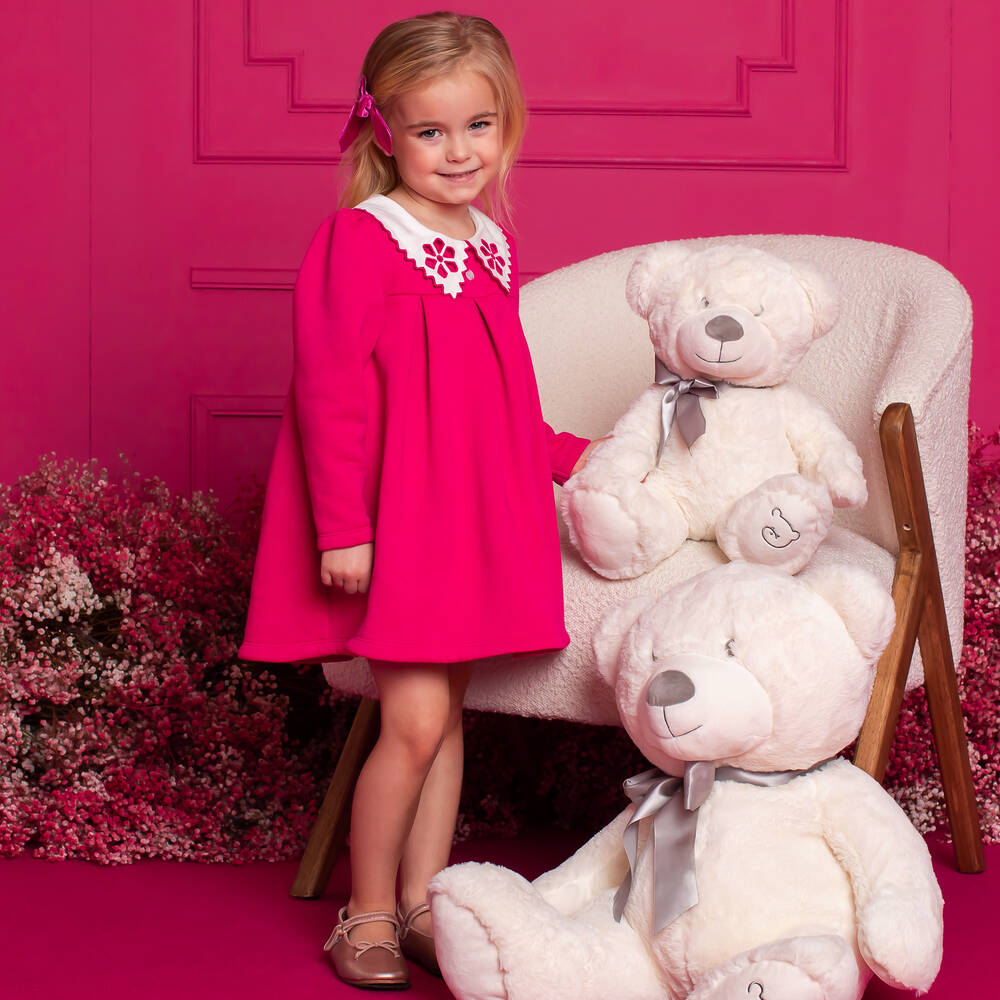 Girls Cotton Collared Dress