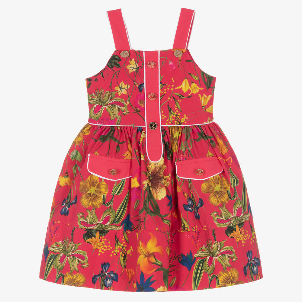 Patachou-Платье цвета фуксии с цветами | Childrensalon Outlet