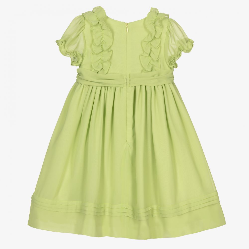 Patachou Girls Green Chiffon Dress Childrensalon Outlet