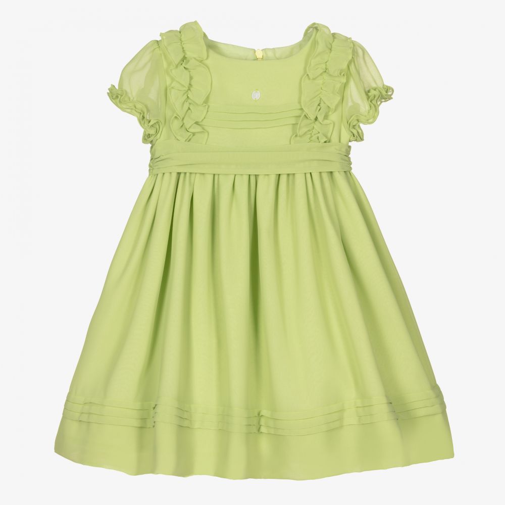 Patachou - Girls Green Chiffon Dress | Childrensalon