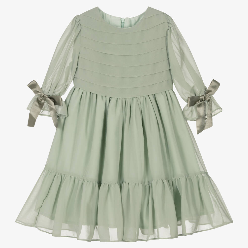 Patachou - Зеленое шифоновое платье для девочек | Childrensalon