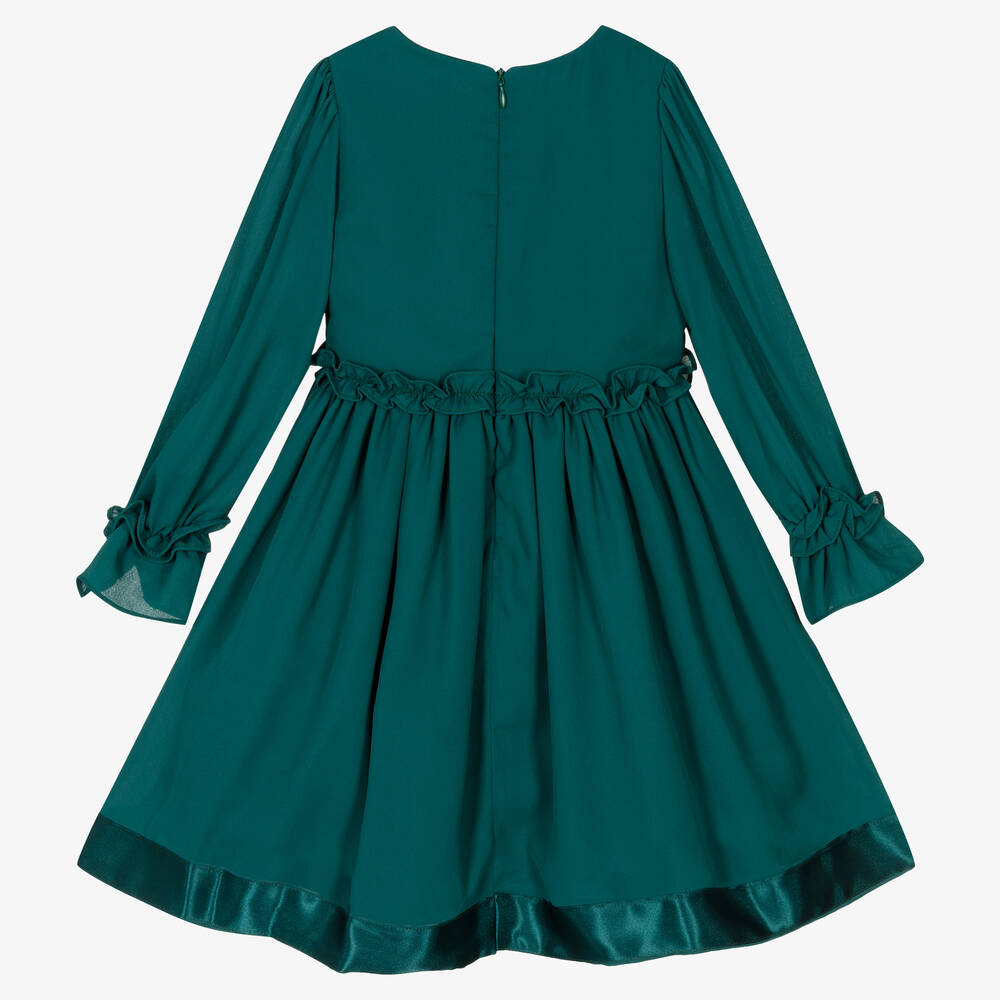 Patachou-Зеленое шифоновое платье для девочек | Childrensalon Outlet