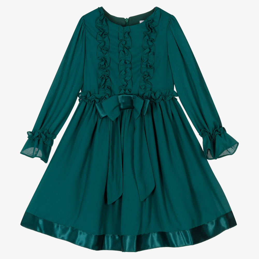 Patachou - Зеленое шифоновое платье для девочек | Childrensalon