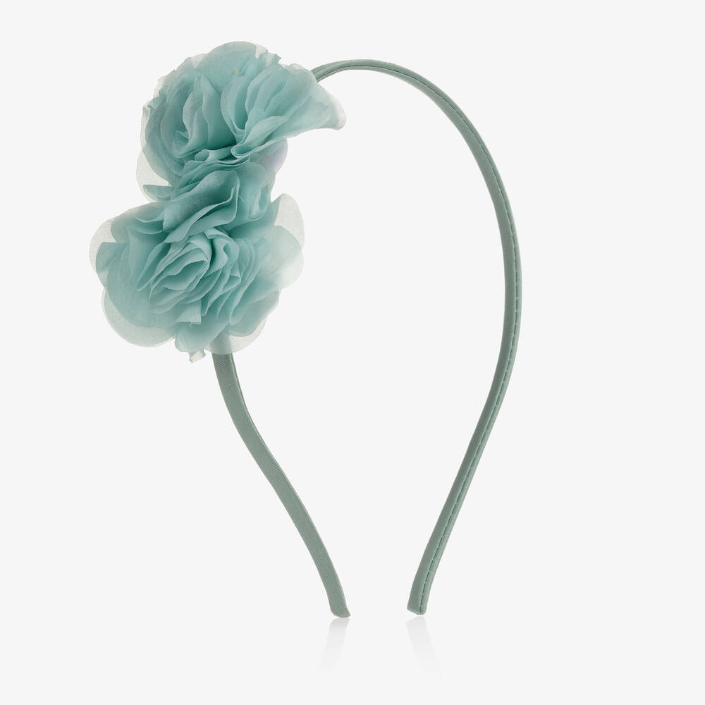 Patachou - Girls Green Floral Hairband | Childrensalon