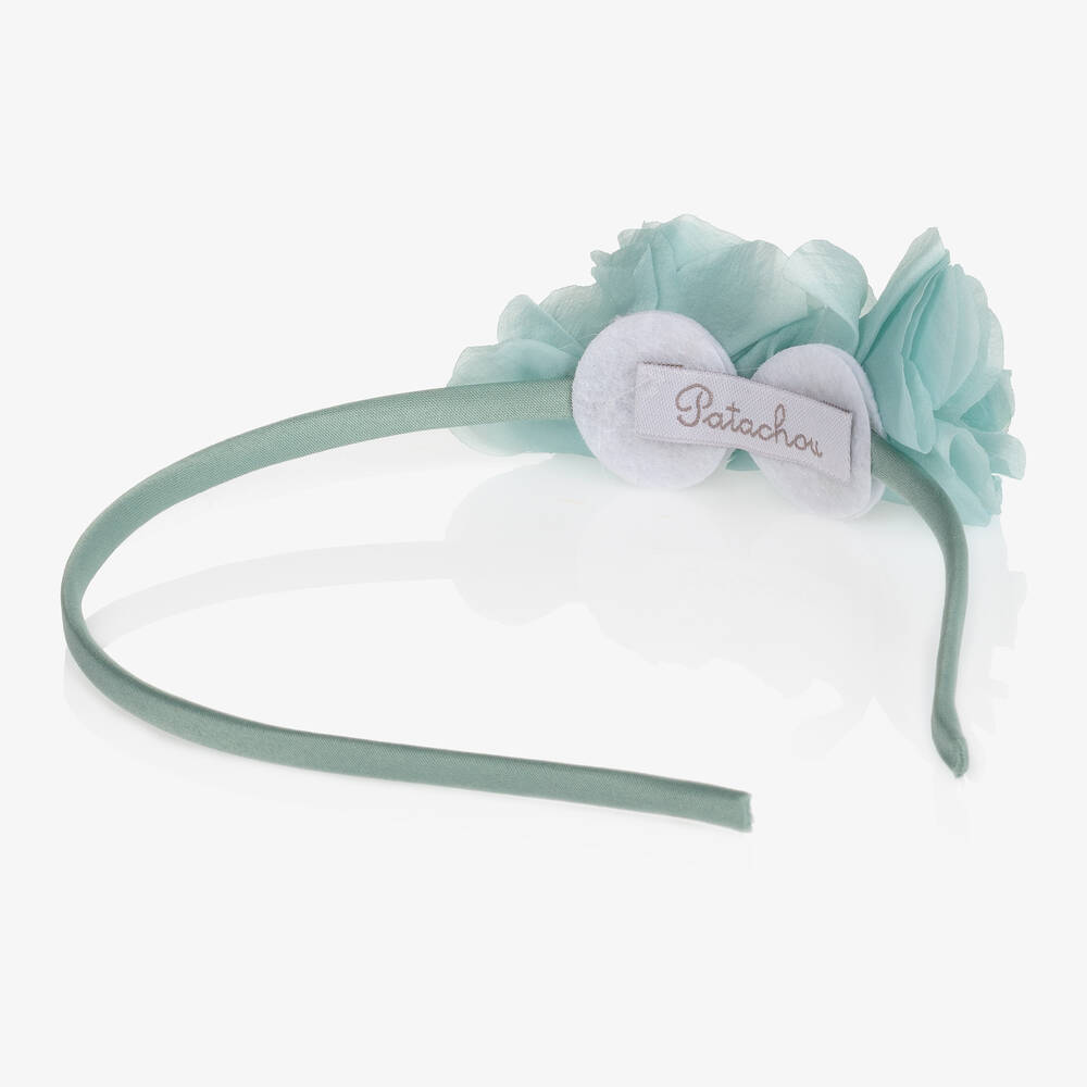 Patachou-Girls Green Floral Hairband | Childrensalon Outlet