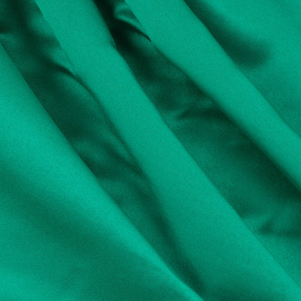 Patachou-Girls Green Satin Dress  | Childrensalon Outlet