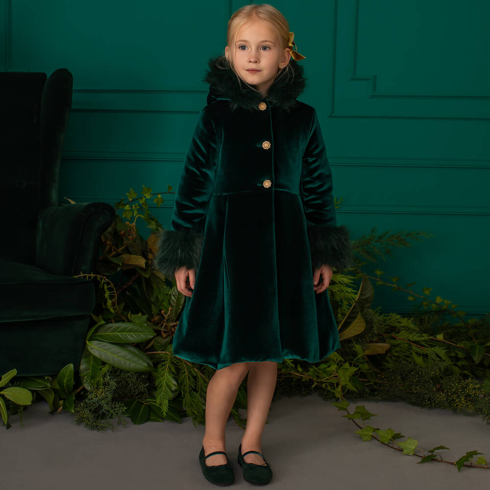 Velvet coat for girls discount