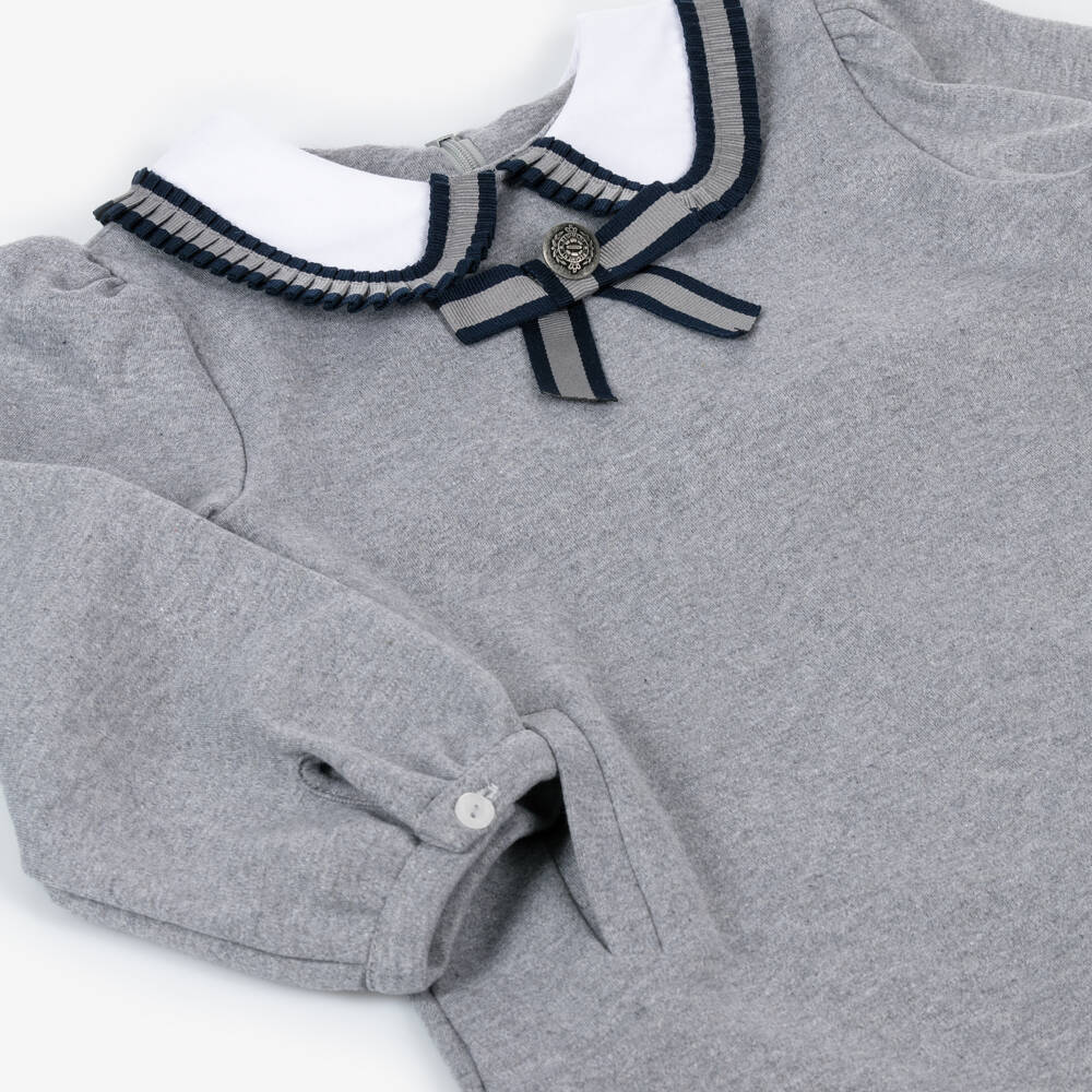 Patachou-Girls Grey Marl Jersey Dress | Childrensalon Outlet