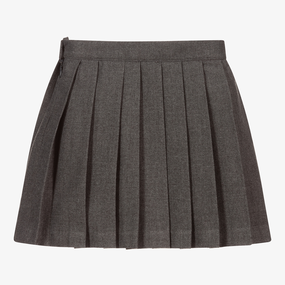 Patachou - Girls Grey Pleated Skirt | Childrensalon Outlet