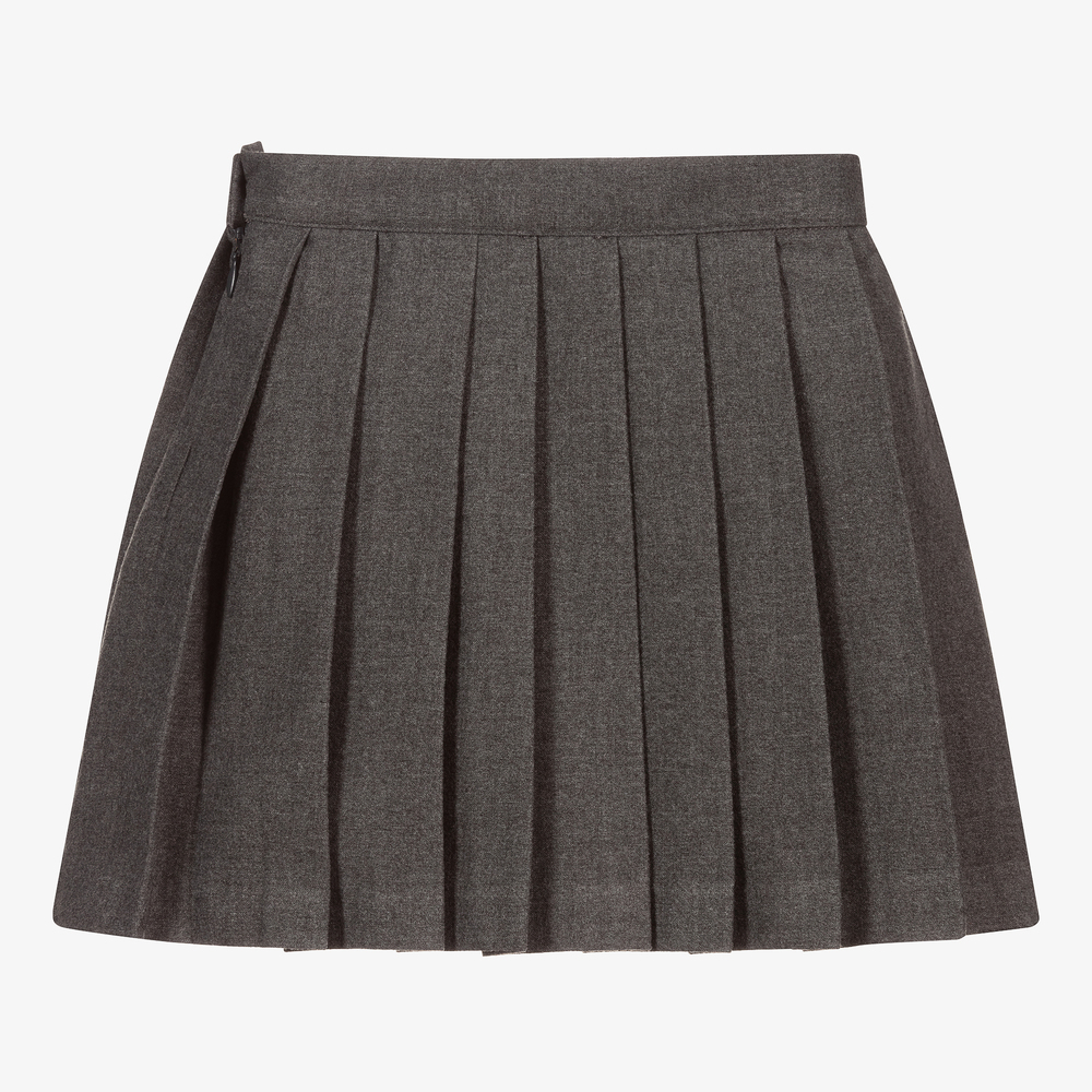 Patachou Girls Grey Pleated Skirt Childrensalon Outlet