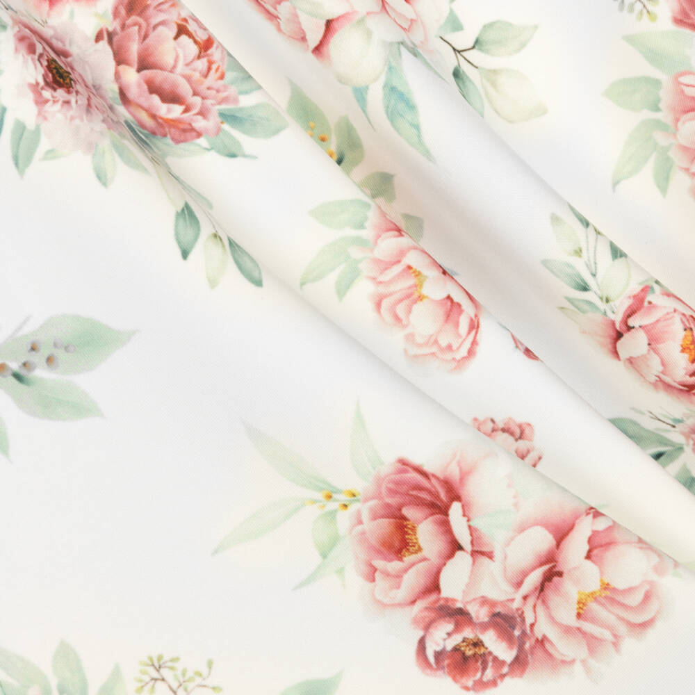 Patachou-Кремовое платье с бантом и цветочным узором для девочек | Childrensalon Outlet