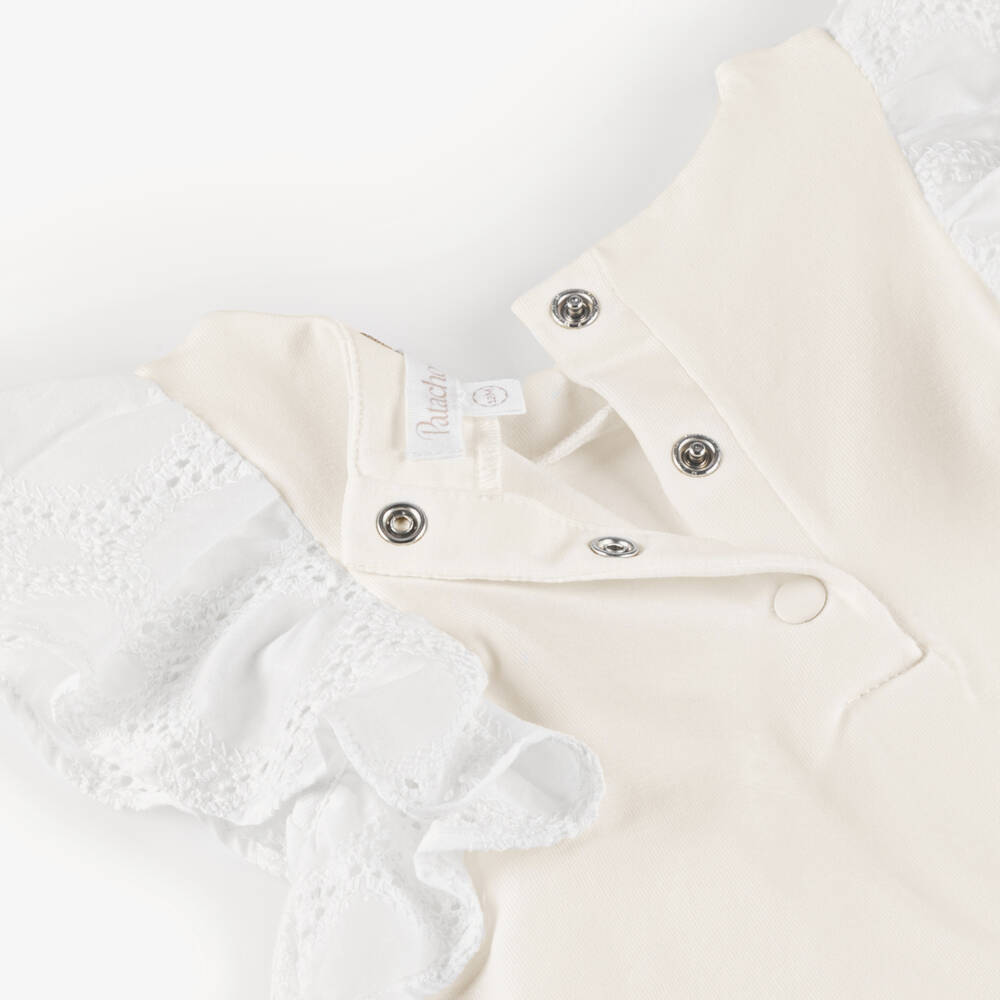 Patachou-Кремовый комплект с вышивкой для девочек | Childrensalon Outlet
