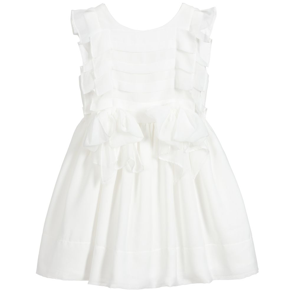 Patachou - Girls Ivory Chiffon Dress | Childrensalon