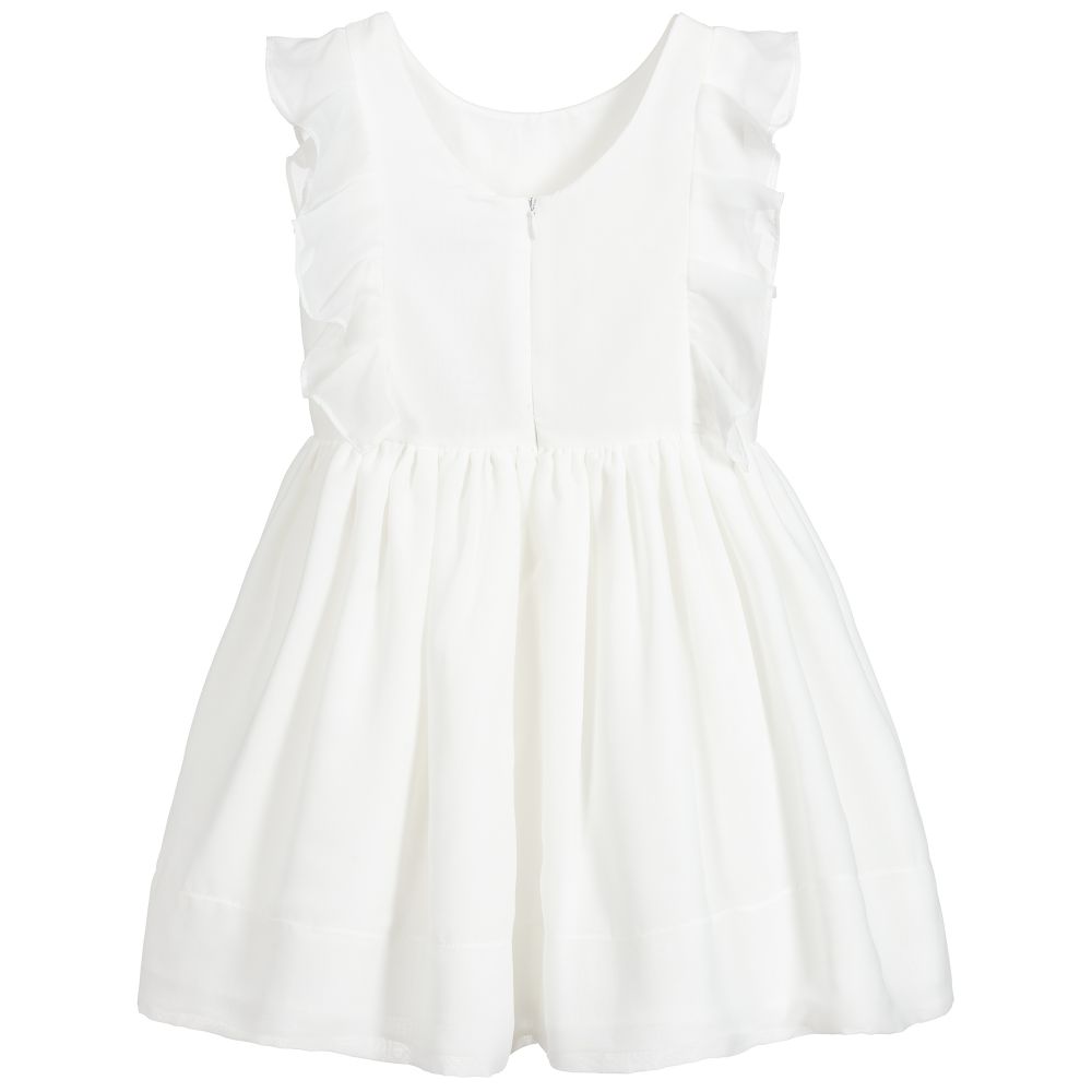Patachou-Girls Ivory Chiffon Dress | Childrensalon Outlet