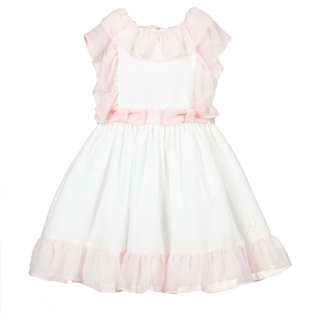 Patachou - Robe ivoire en mousseline Fille | Childrensalon