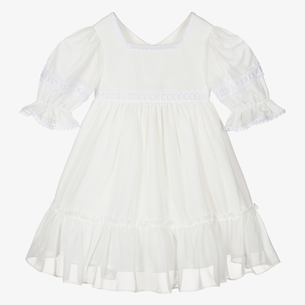 Patachou - Girls Ivory Chiffon Dress | Childrensalon Outlet